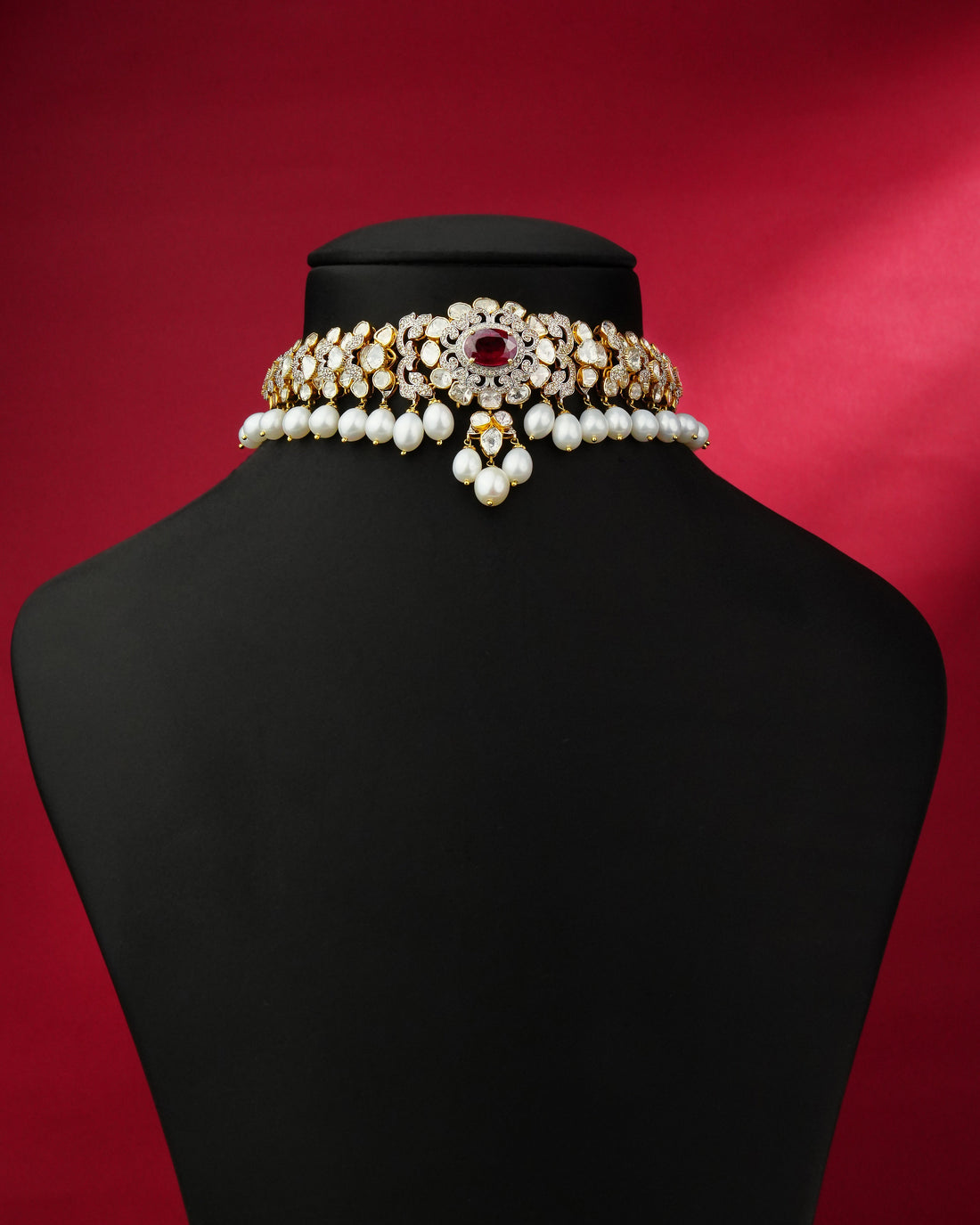 Beryl Polki And Diamond Choker