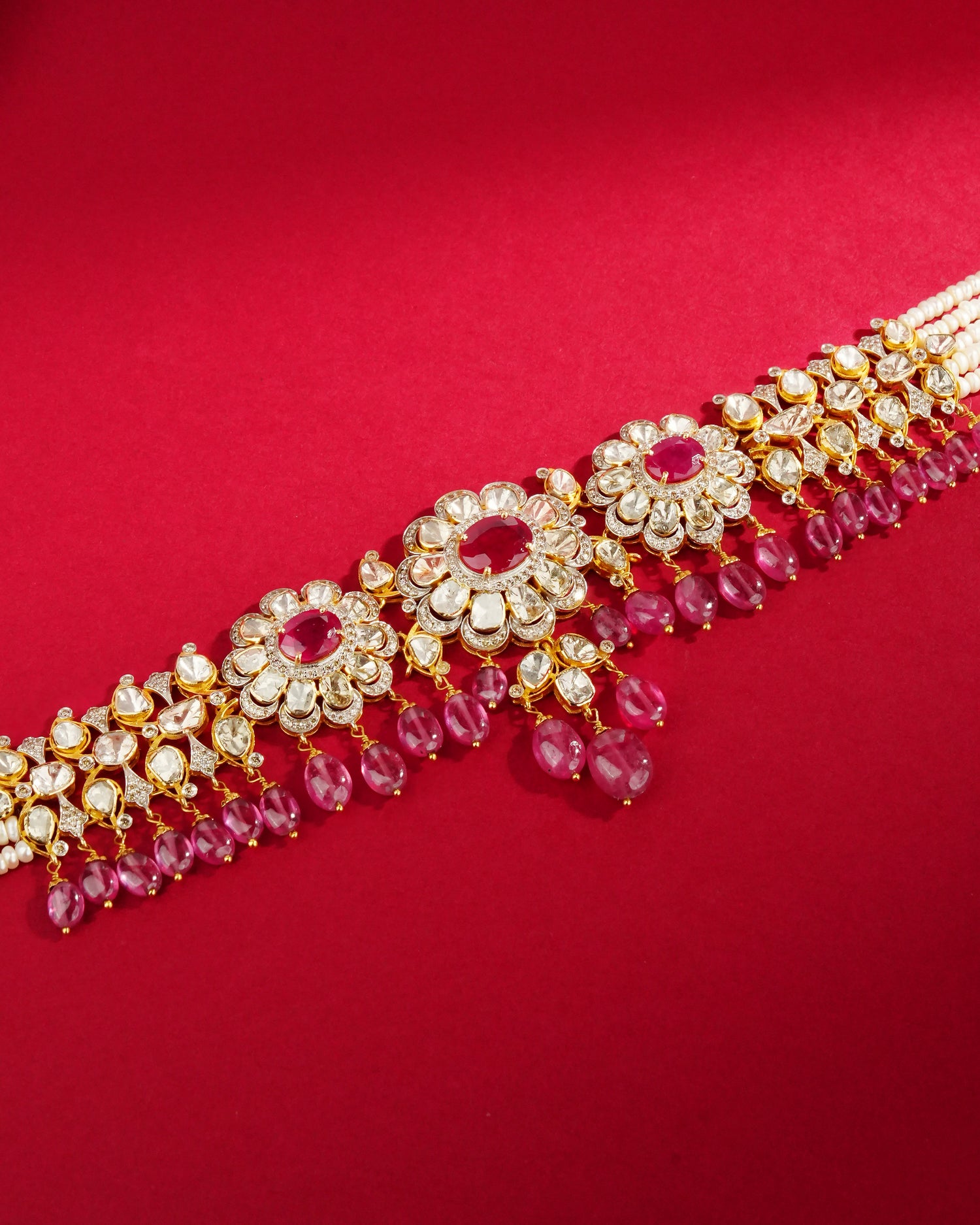 Sreeja Polki And Diamond Choker