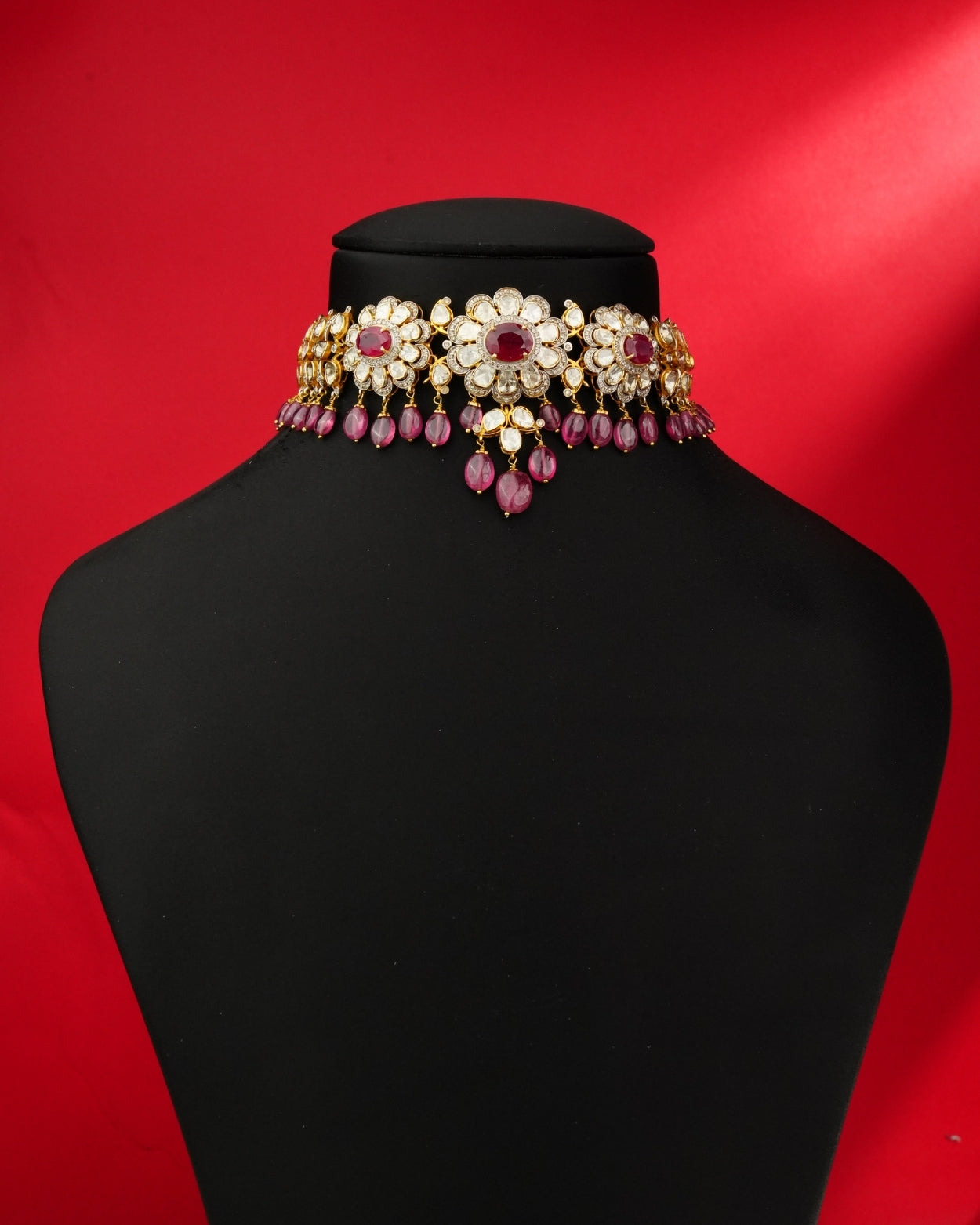 Sumati Polki And Diamond Choker