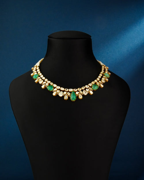 Vritika Polki And Diamond Necklace