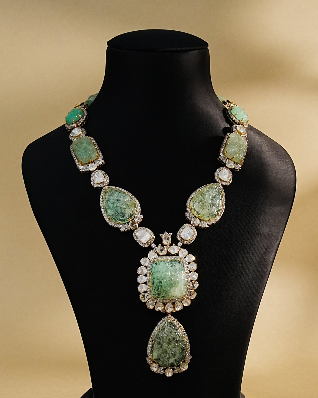 Mitanshi Polki And Diamond Long Necklace