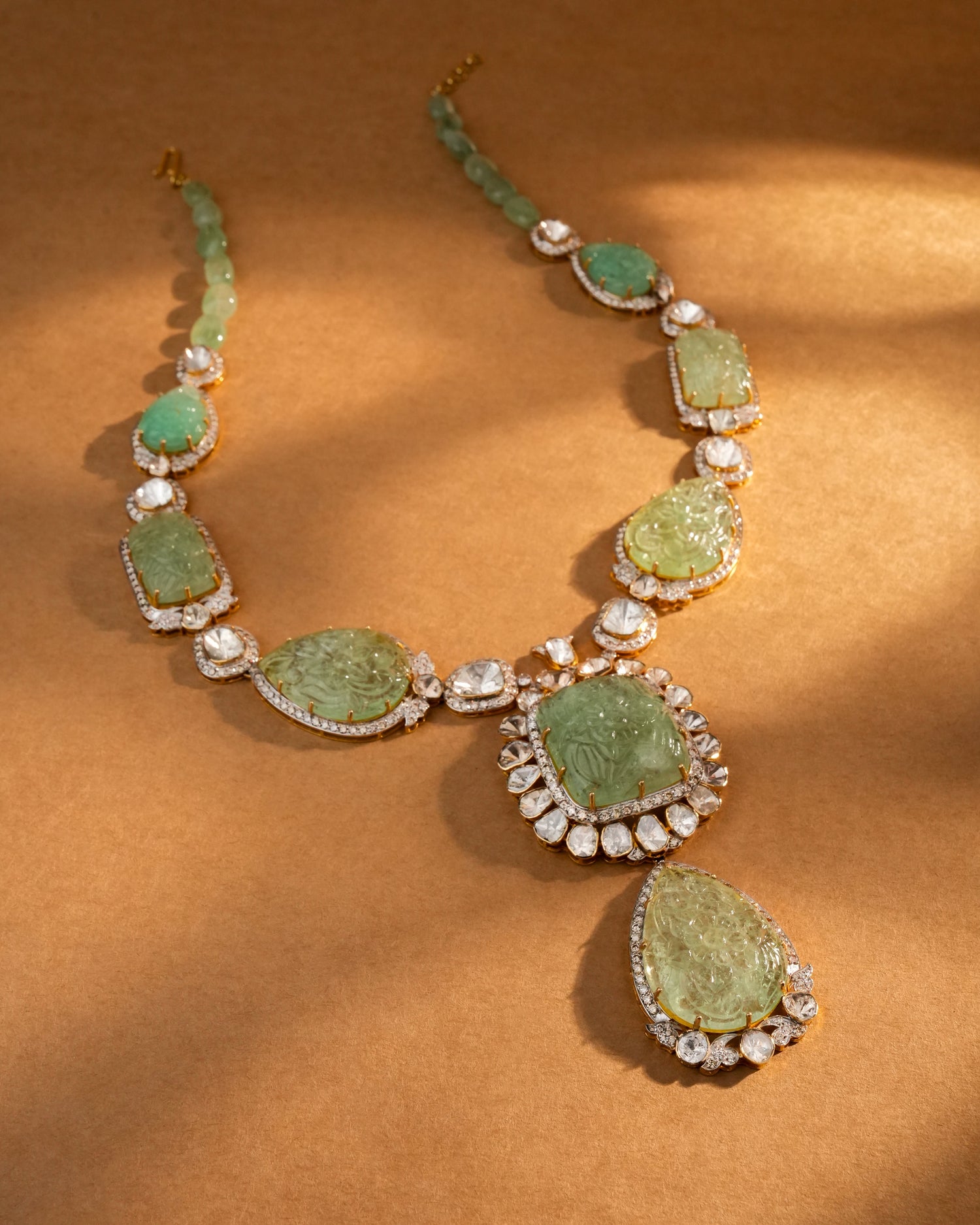 Mitanshi Polki And Diamond Long Necklace