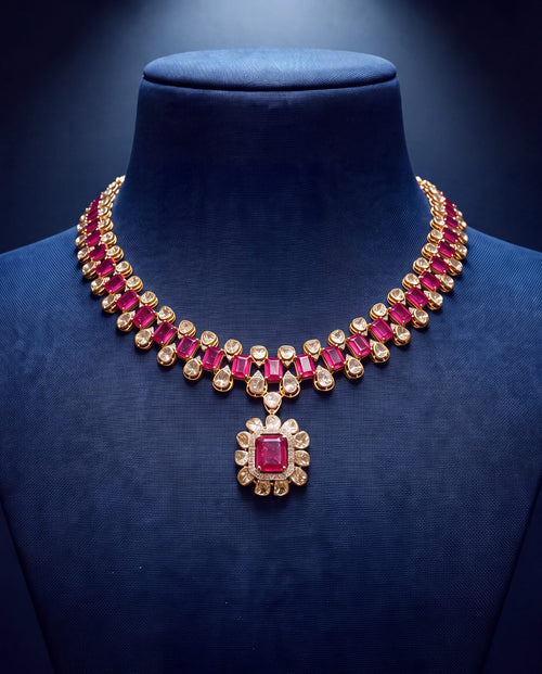 Sujaya Polki And Diamond Necklace