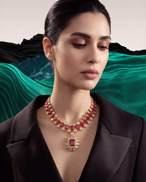 Sujaya Polki And Diamond Necklace