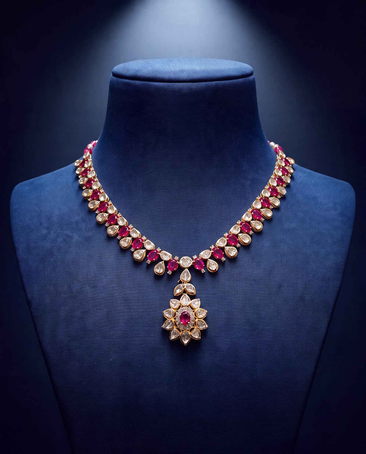 Zeeva Polki And Diamond Necklace