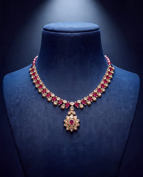 Zeeva Polki And Diamond Necklace