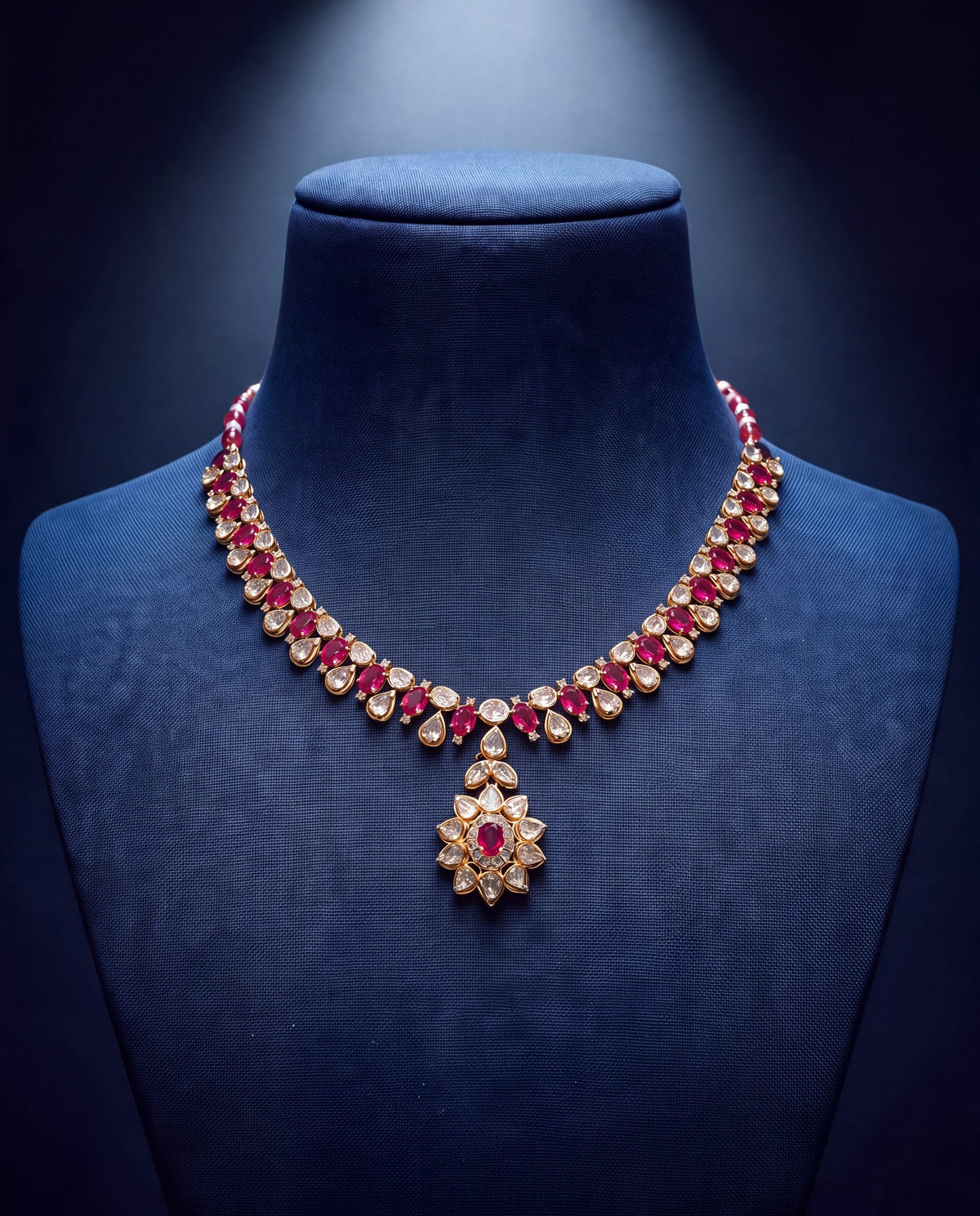 Zeeva Polki And Diamond Necklace