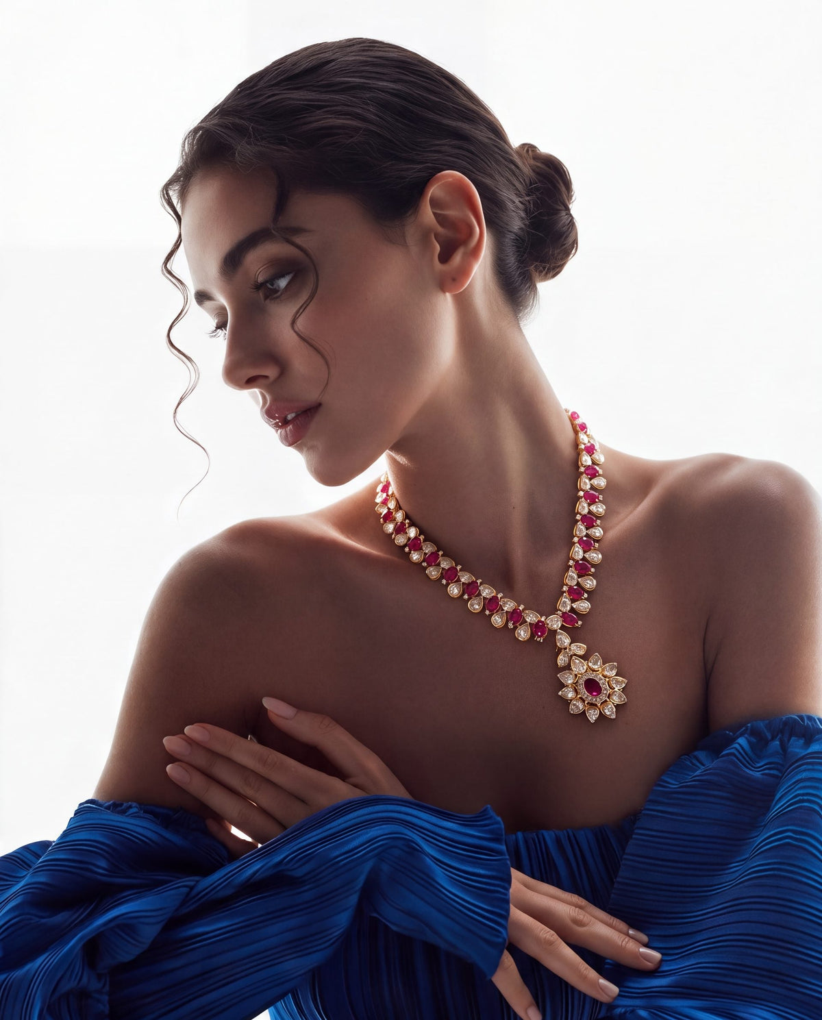 Zeeva Polki And Diamond Necklace
