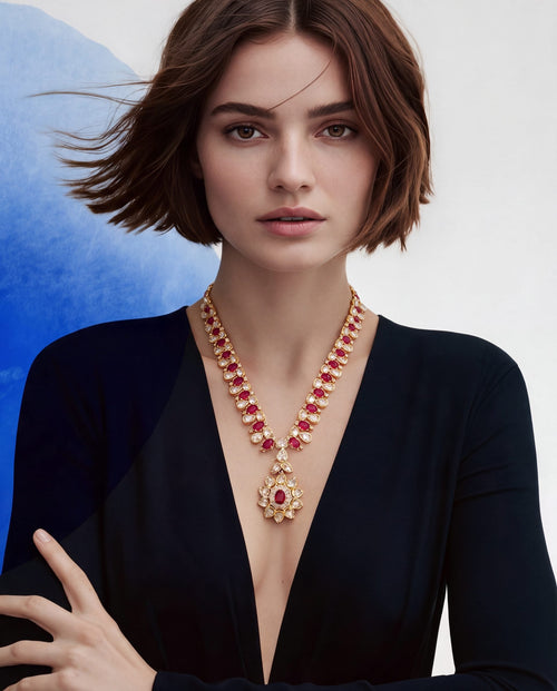 Zeeva Polki And Diamond Necklace