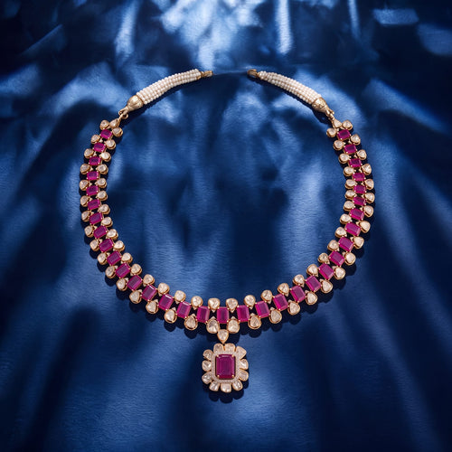 Sujaya Polki And Diamond Necklace