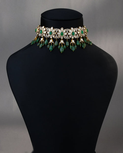 Ayzel Polki And Diamond Choker