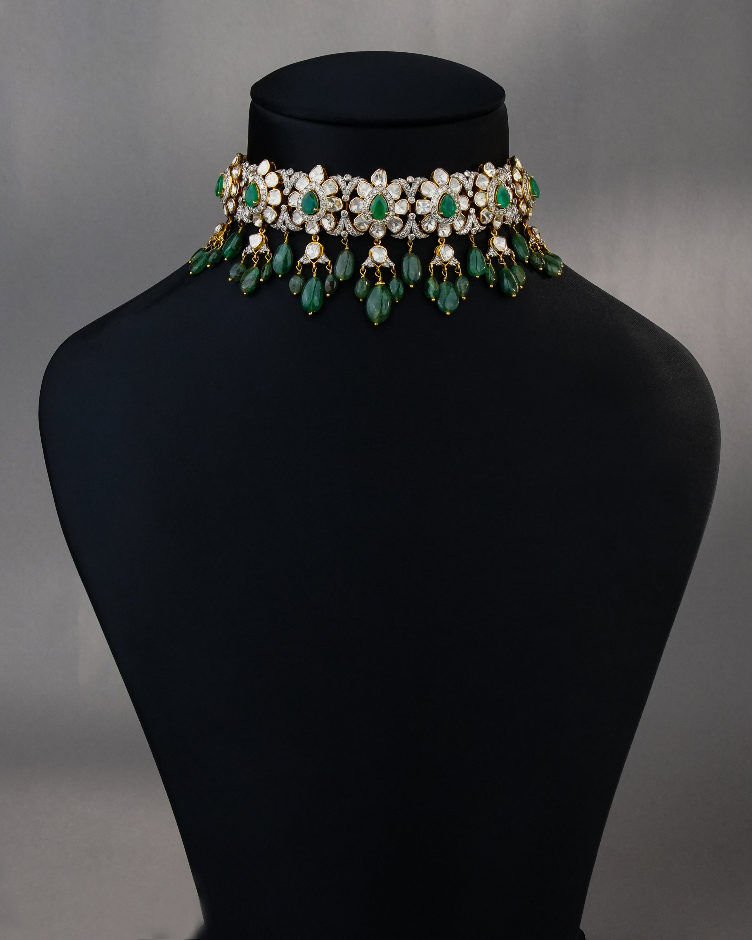 Ruhani Polki And Diamond Choker