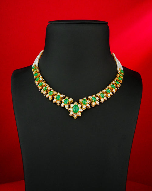 Zeenal Polki And Diamond Necklace