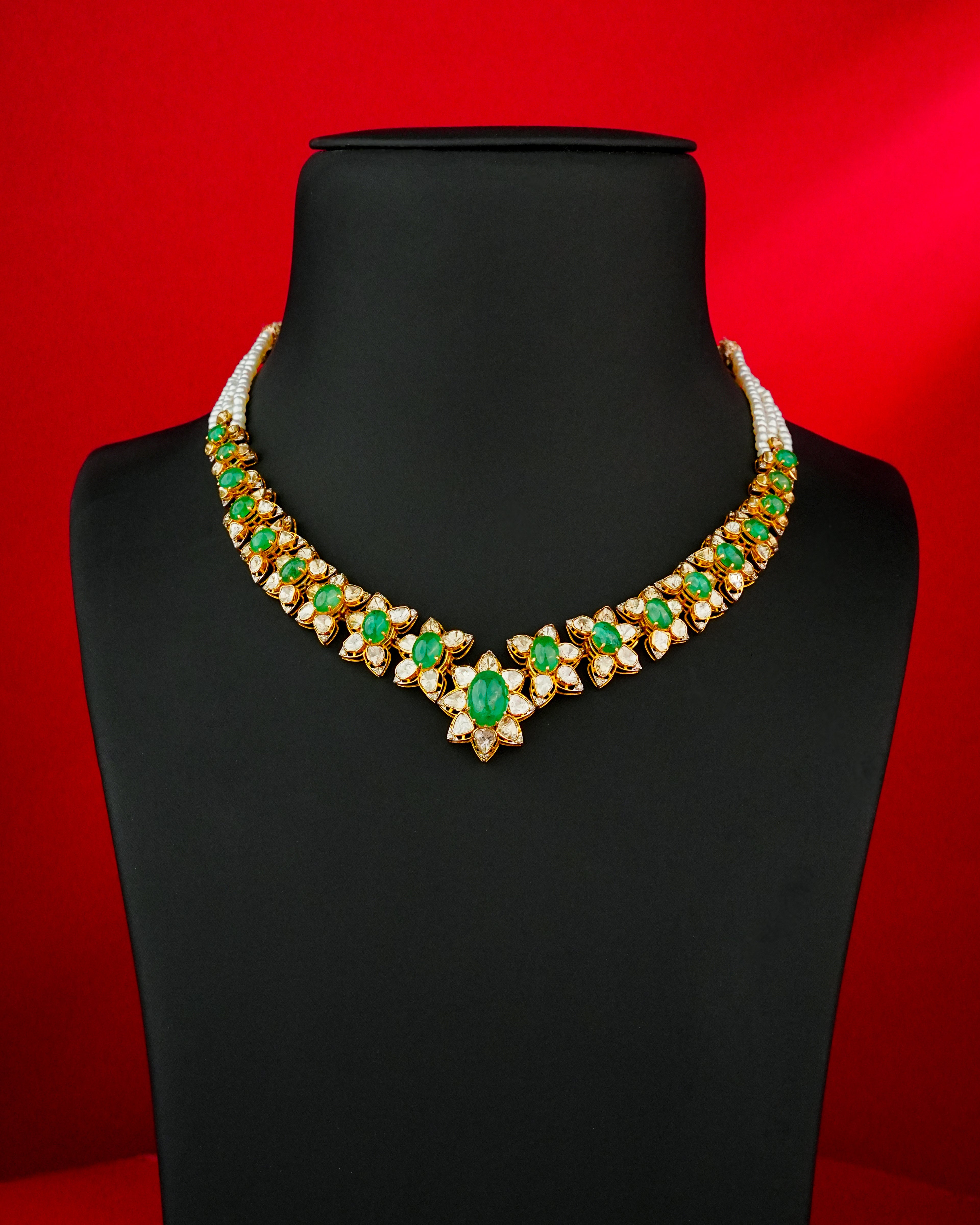 Zeenal Polki And Diamond Necklace
