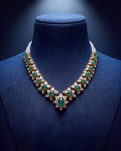 Zeenal Polki And Diamond Necklace