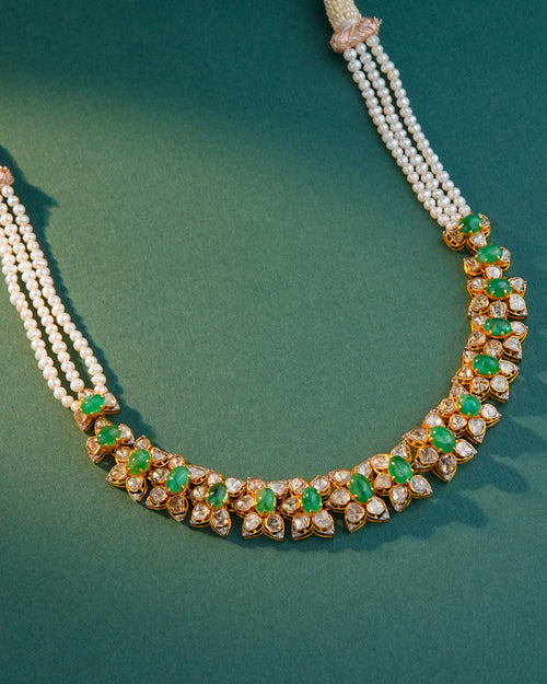 Karuna Polki And Diamond Choker
