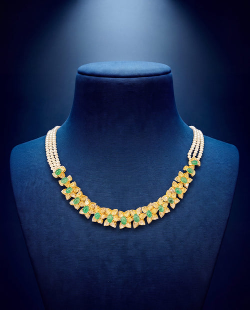 Karuna Polki And Diamond Choker