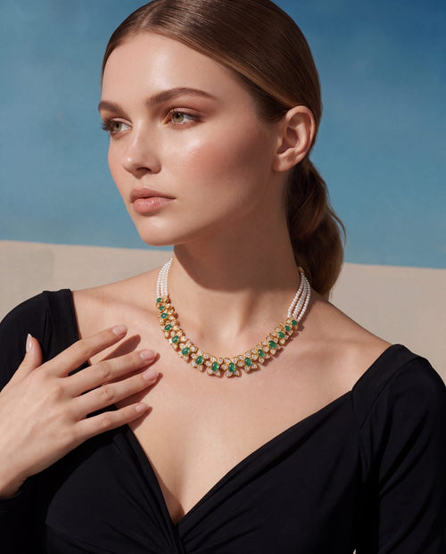 Karuna Polki And Diamond Choker