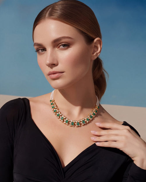 Karuna Polki And Diamond Choker