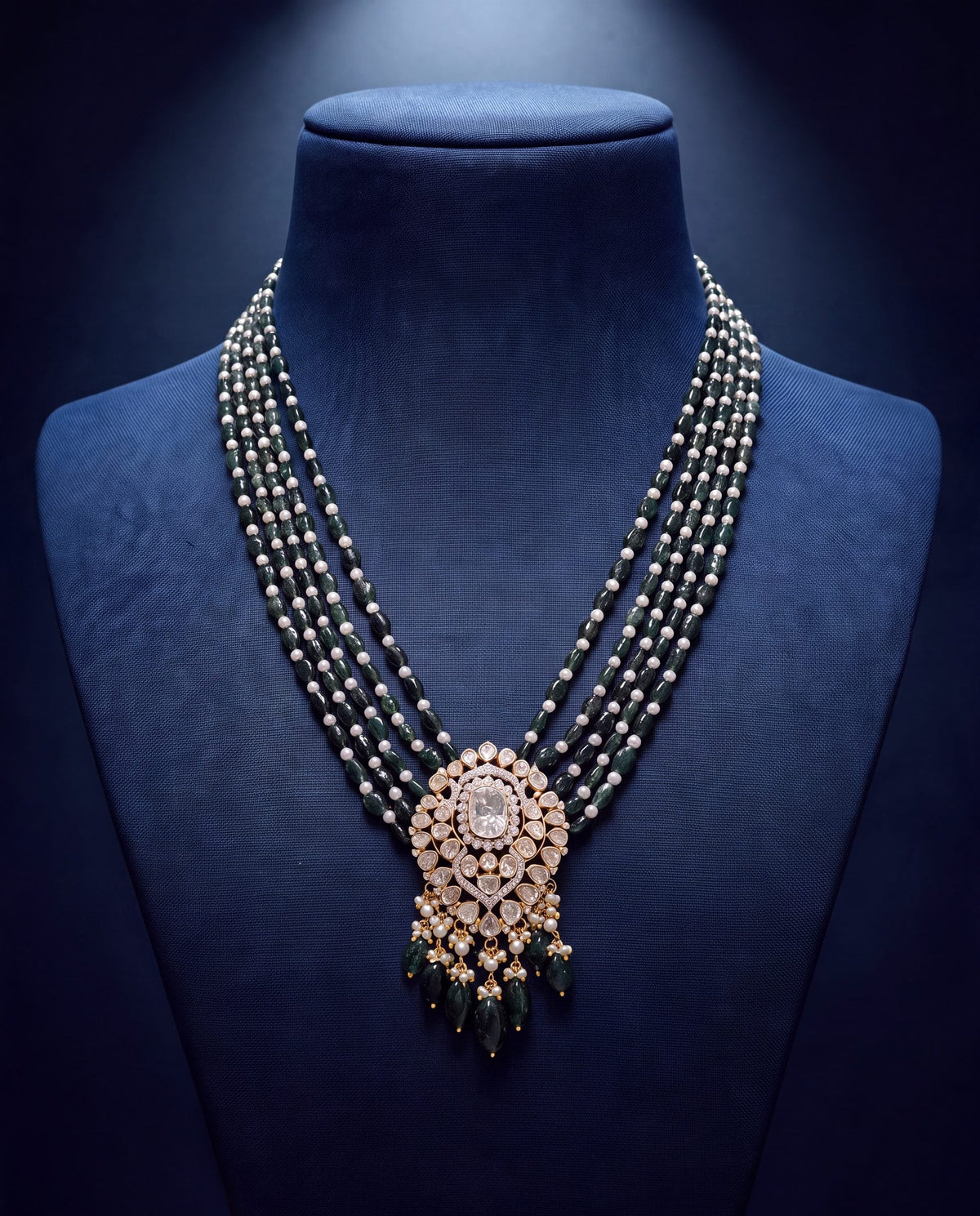 Khyati Polki And Diamond Bead Pendant