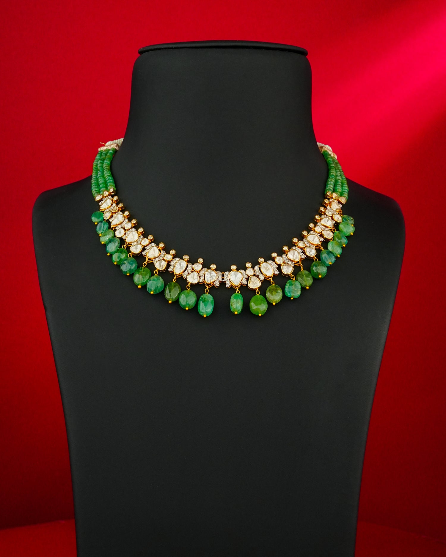 Nadia Polki And Diamond Necklace