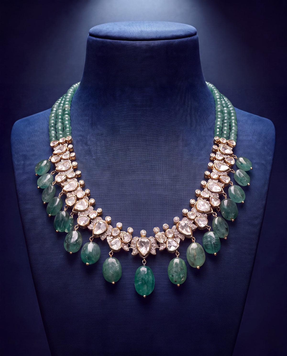Nadia Polki And Diamond Necklace