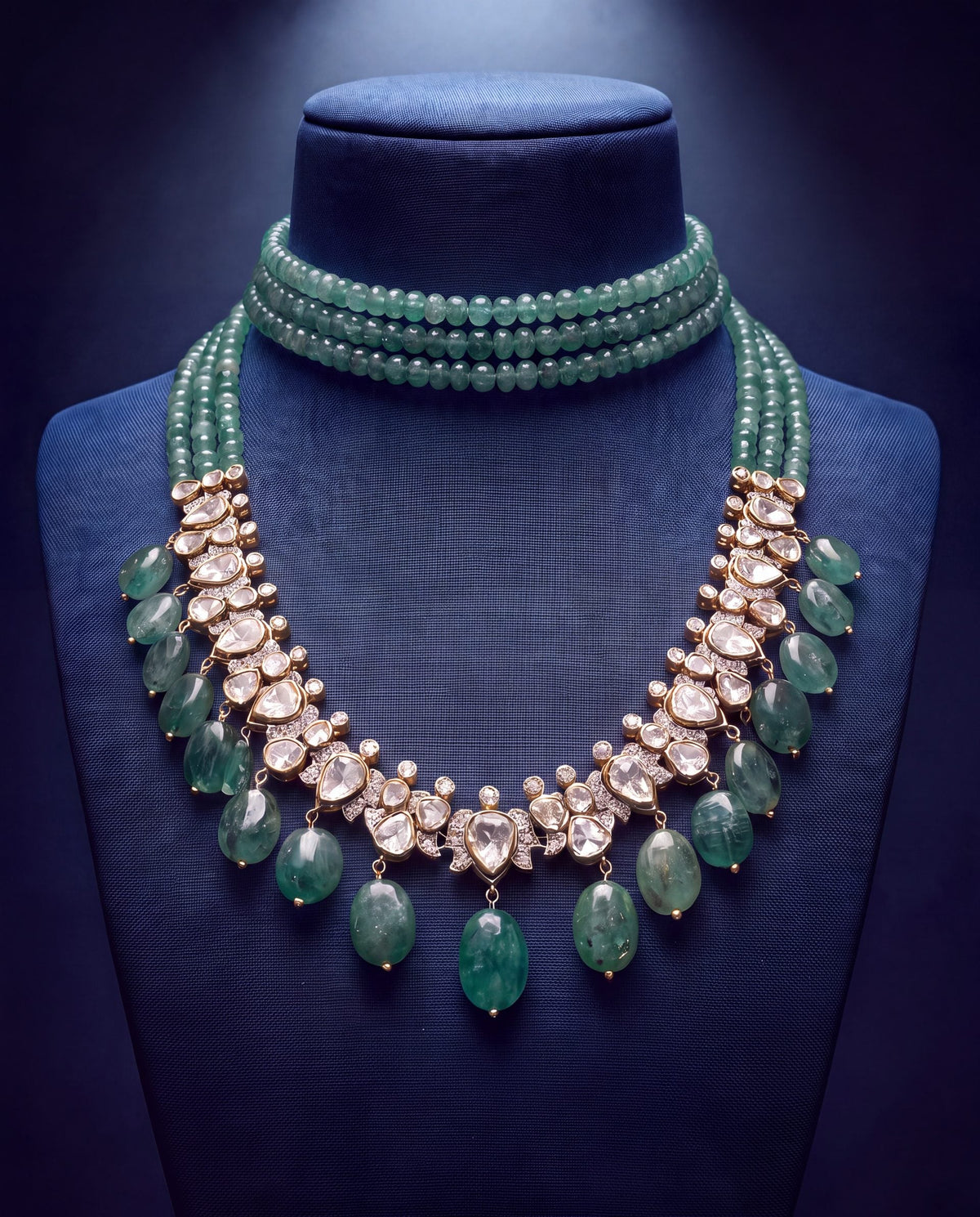 Nadia Polki And Diamond Necklace