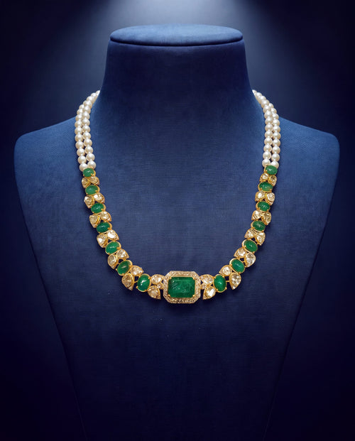 Samrudi Polki And Diamond Necklace