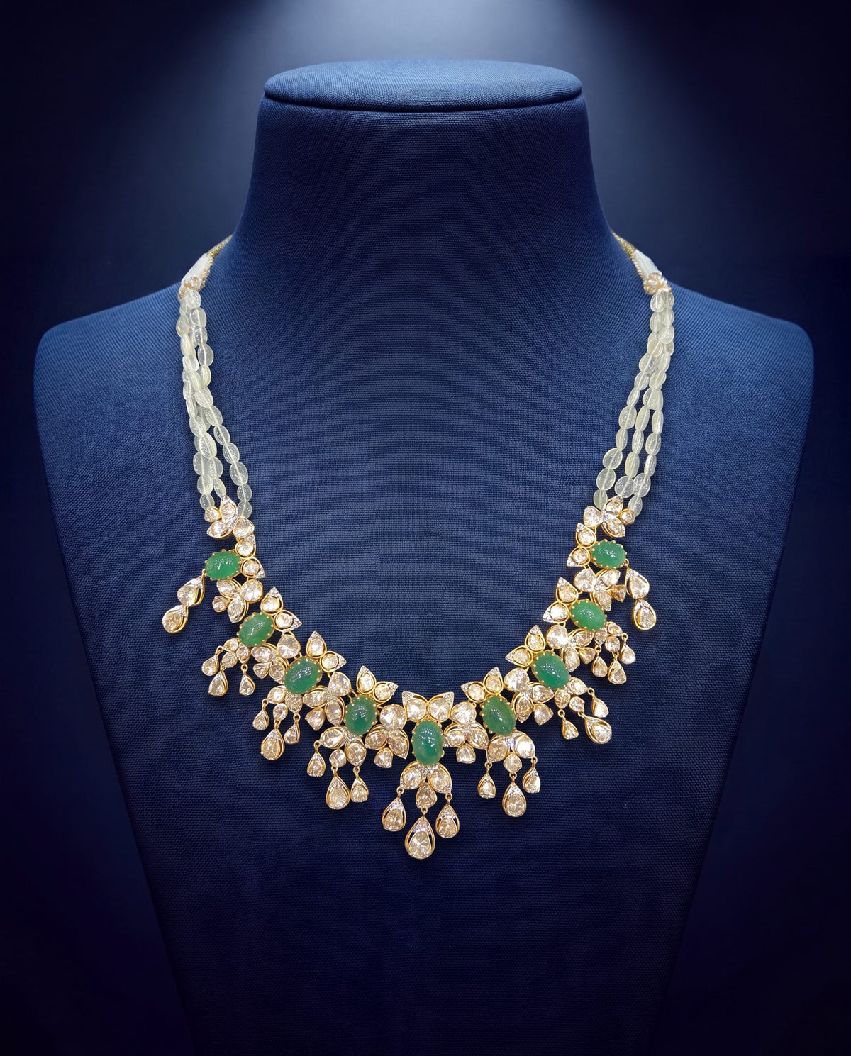 Kasturi Polki And Diamond Necklace
