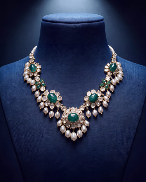 Samiksha Polki And Diamond Necklace