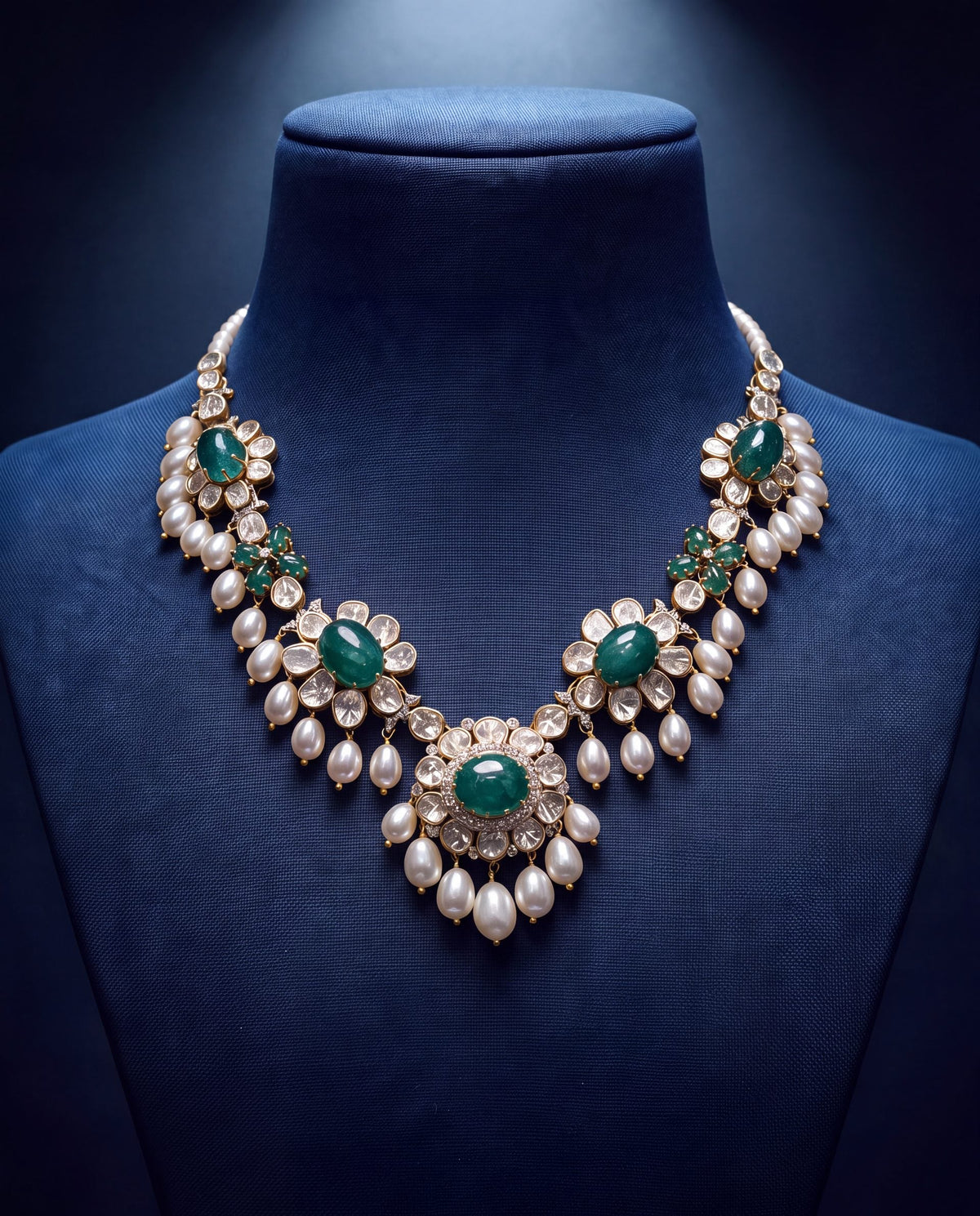 Samiksha Polki And Diamond Necklace