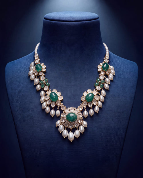 Samiksha Polki And Diamond Necklace