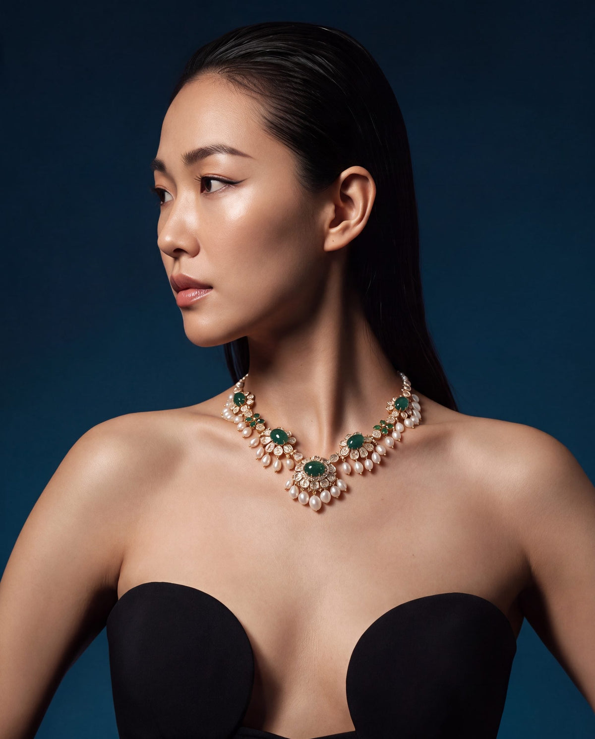 Samiksha Polki And Diamond Necklace
