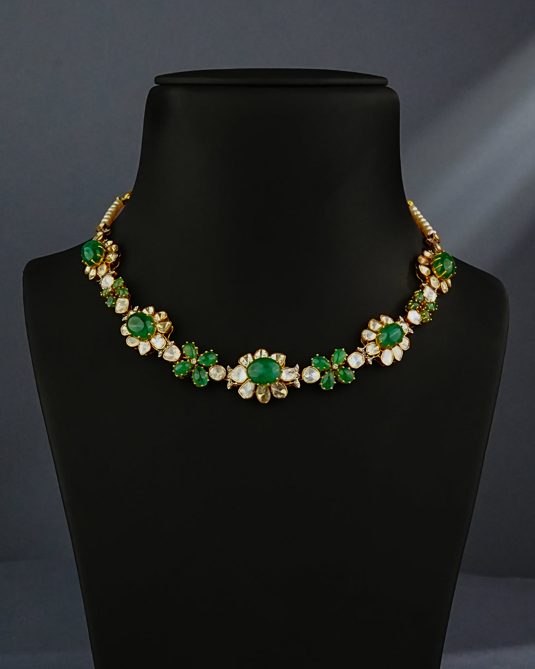 Kajal Polki And Diamond Necklace