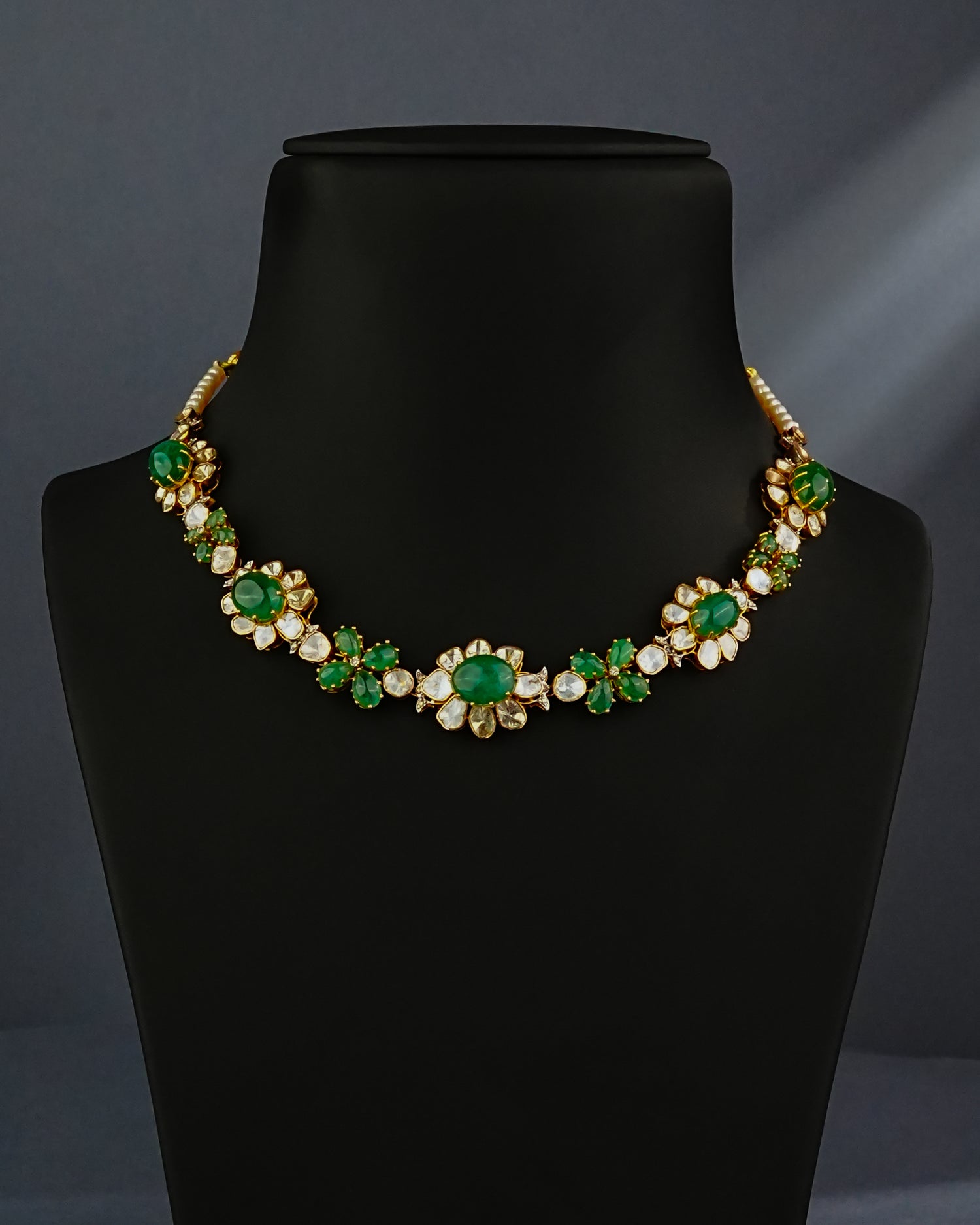 Kajal Polki And Diamond Necklace