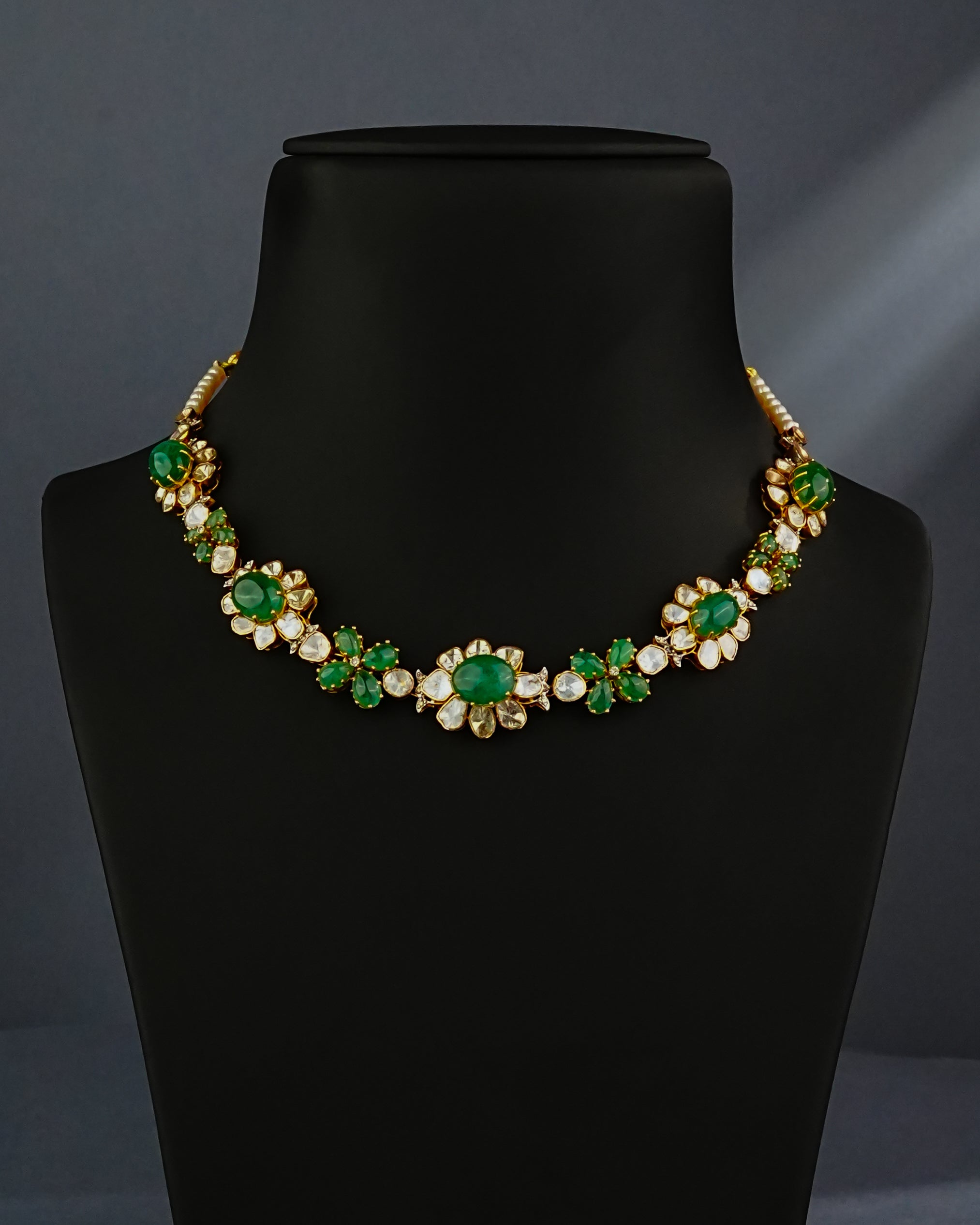 Kajal Polki And Diamond Necklace