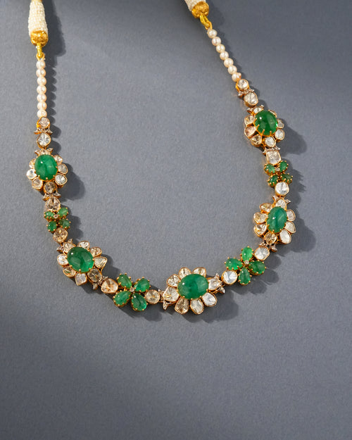 Kajal Polki And Diamond Necklace