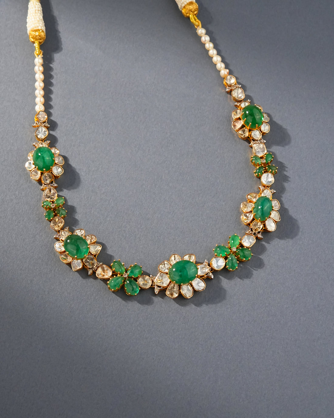Kajal Polki And Diamond Necklace