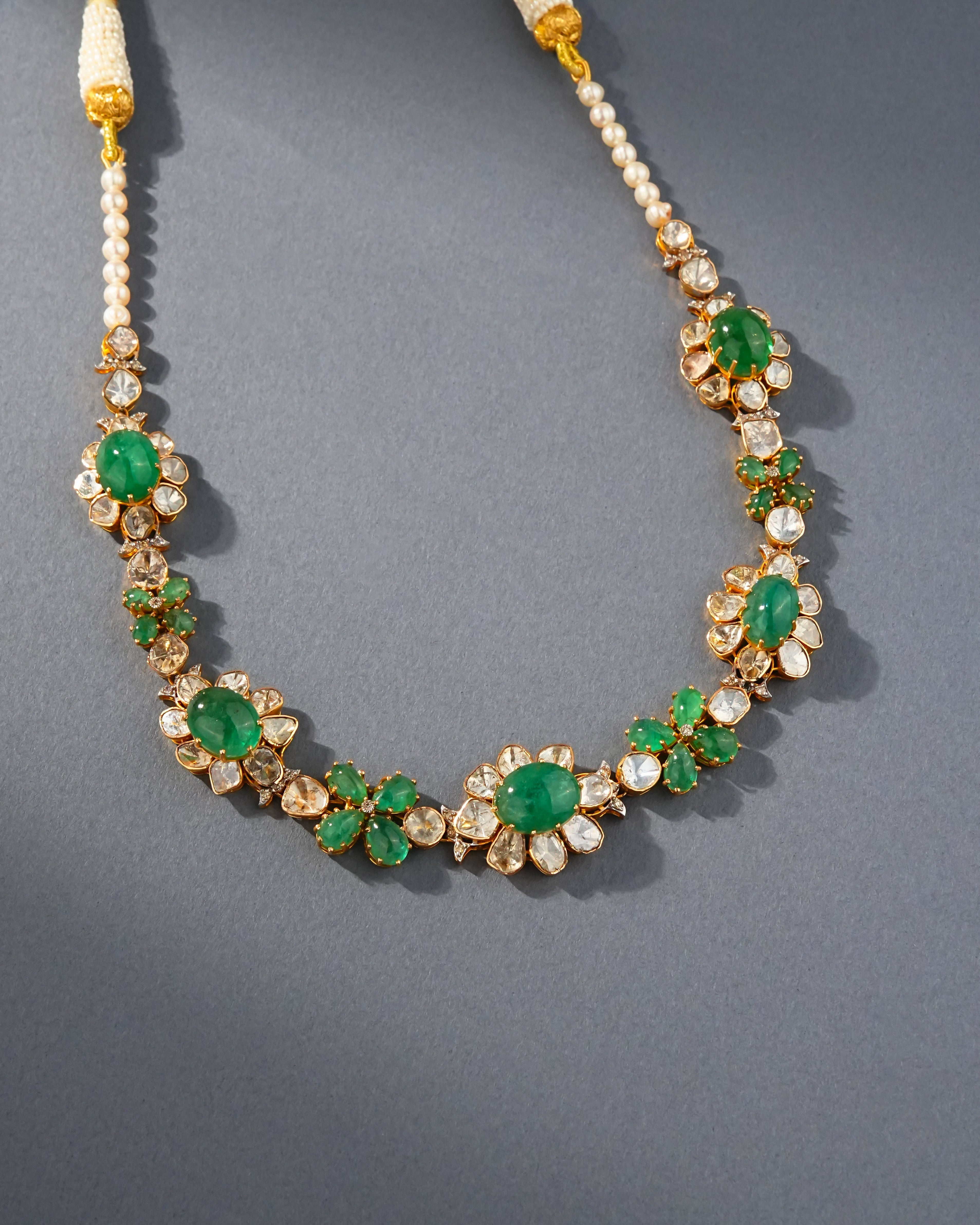 Kajal Polki And Diamond Necklace