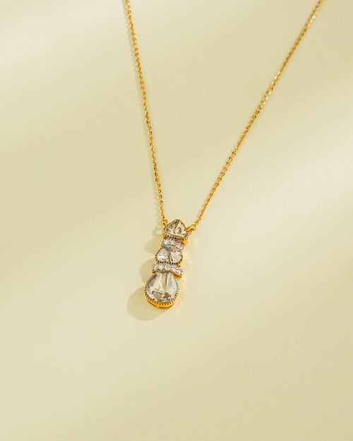 Rupali Polki And Diamond Pendant