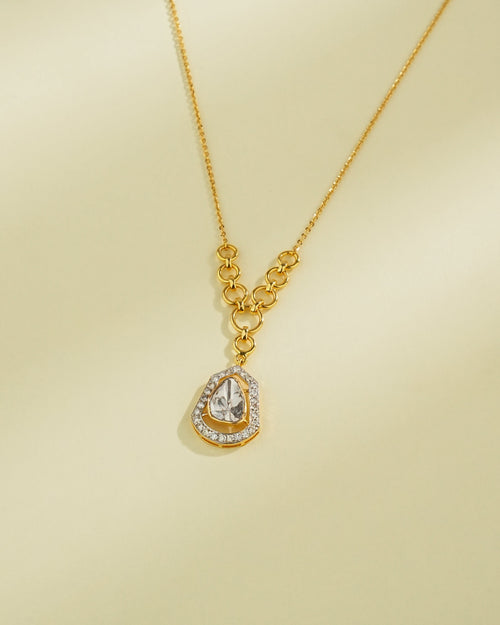 Savita Polki And Diamond Pendant