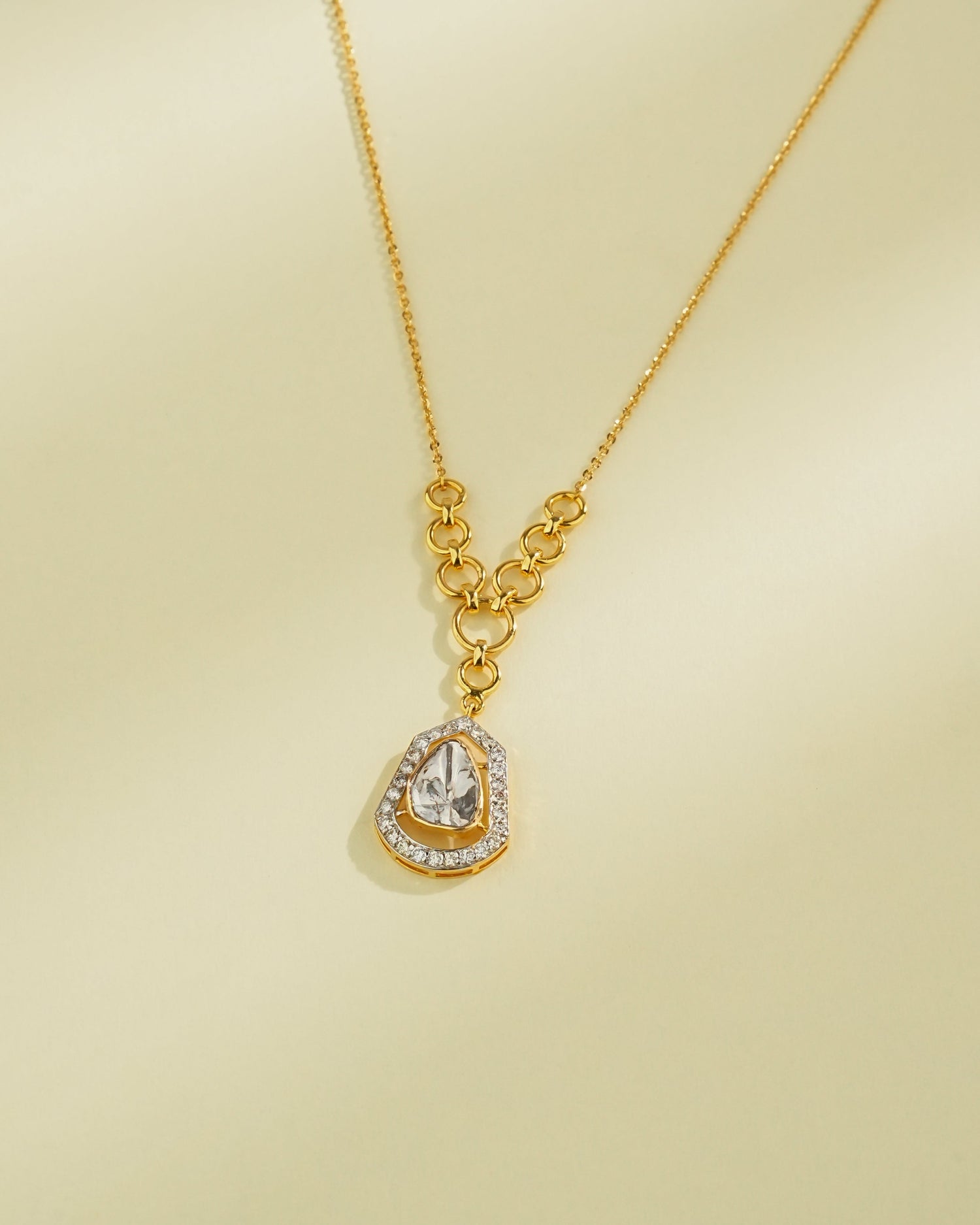 Savita Polki And Diamond Pendant