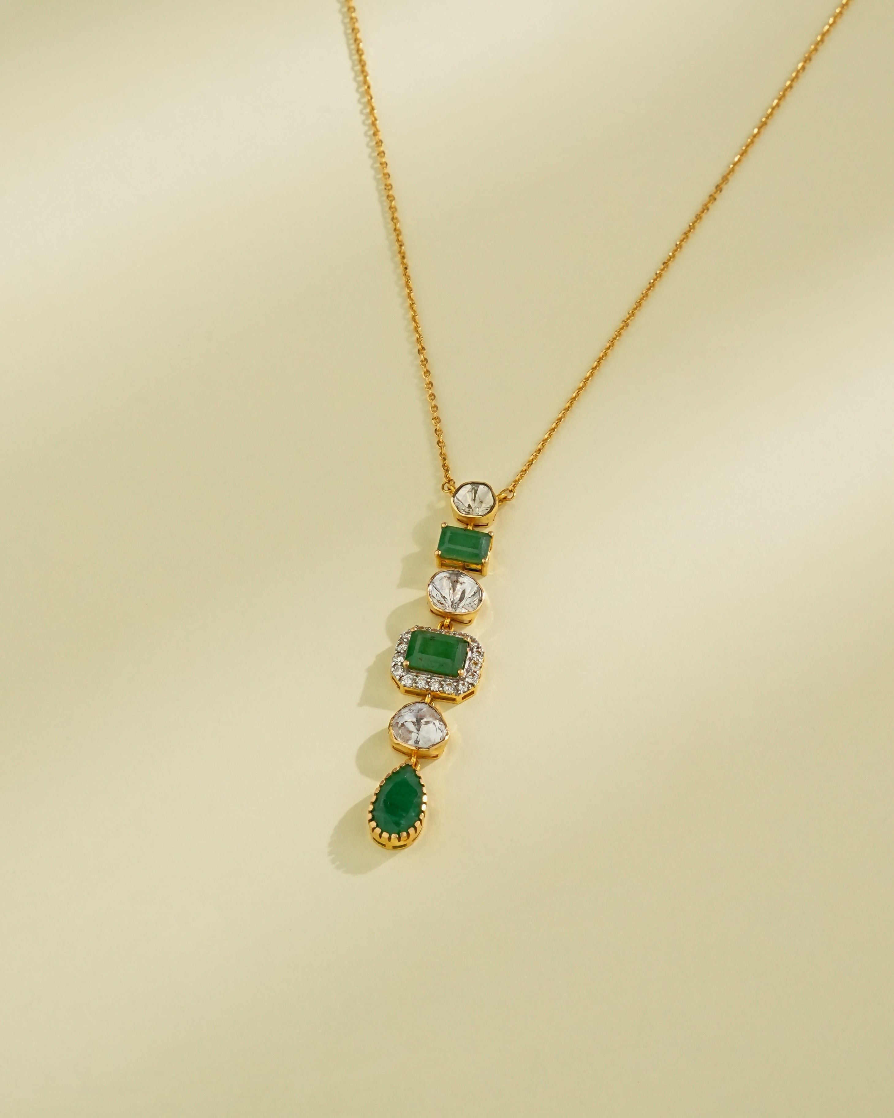 Rushika Polki And Diamond Pendant