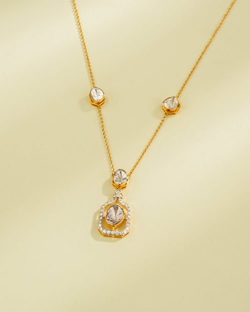 Ruchita Polki And Diamond Pendant
