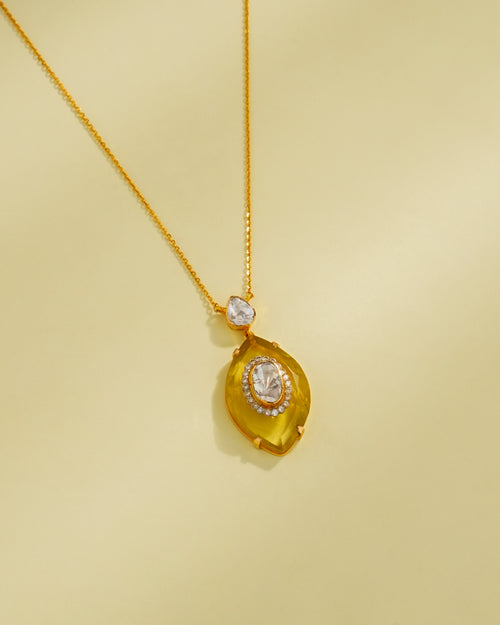 Monika Polki And Diamond Pendant
