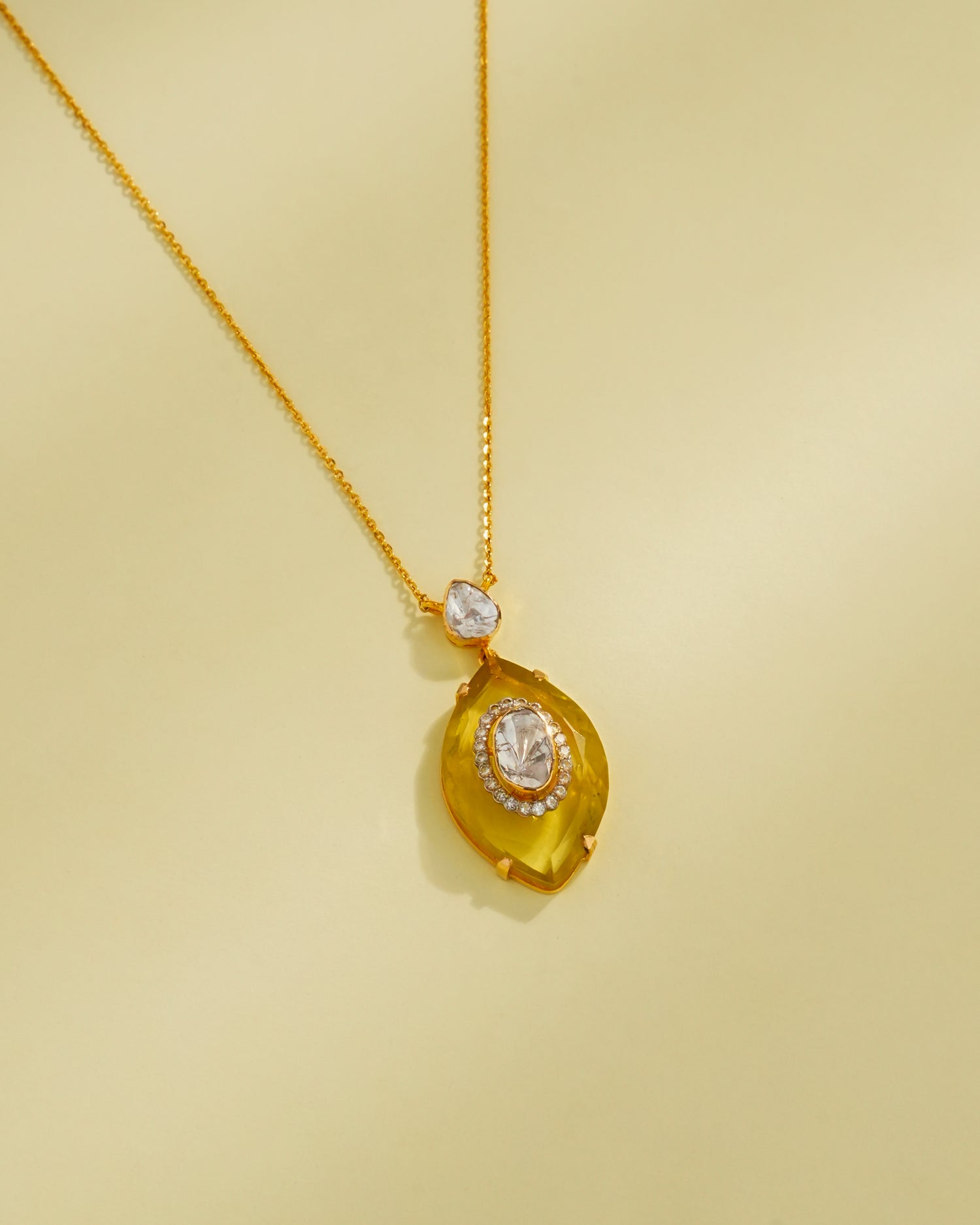 Monika Polki And Diamond Pendant