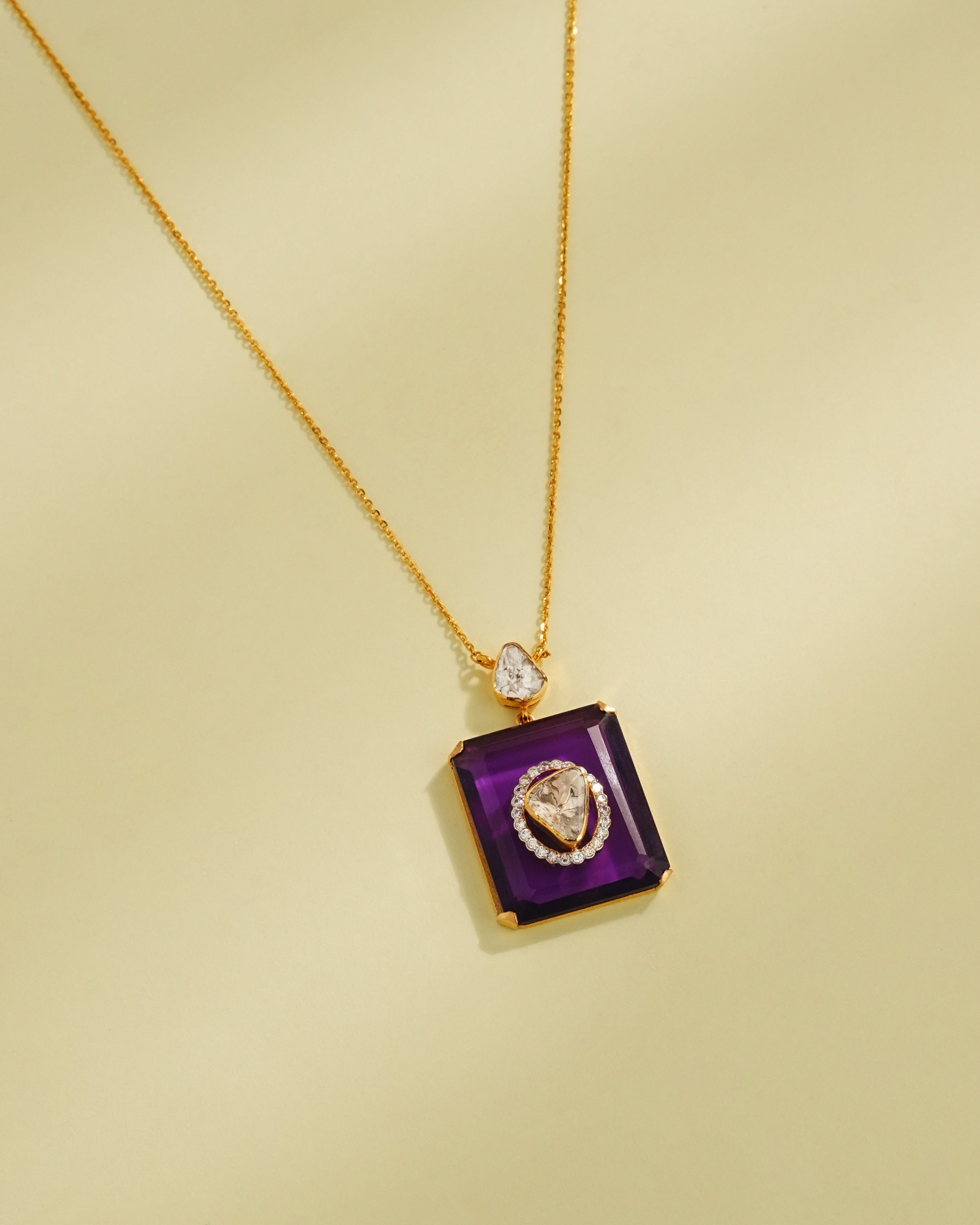 Muskaan Polki And Diamond Pendant