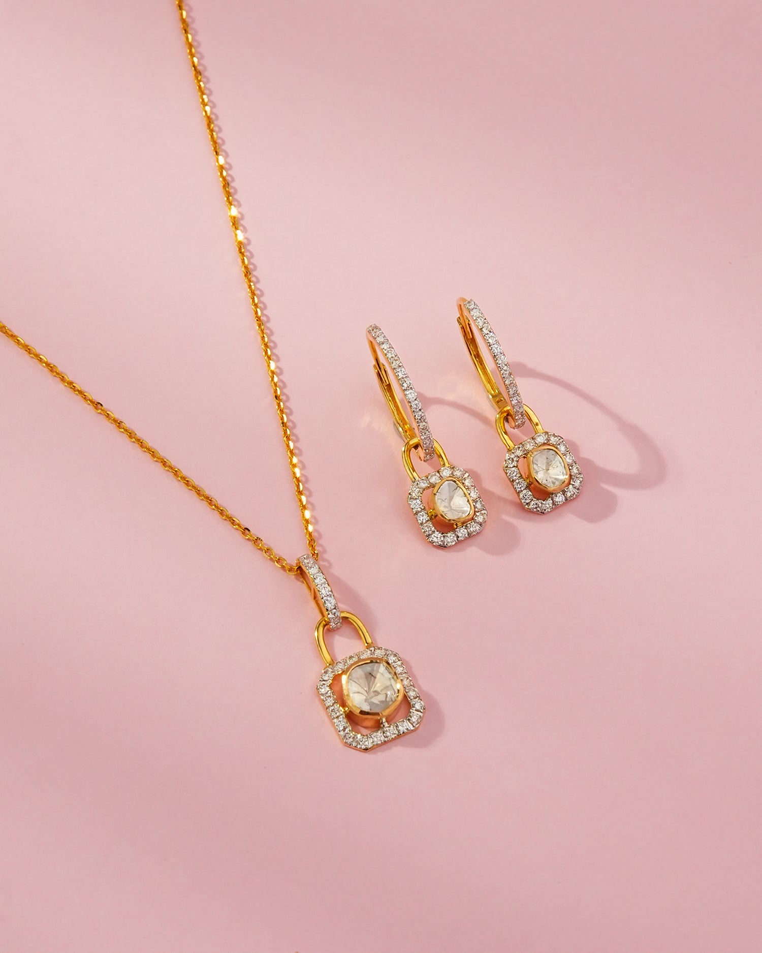 Camila Polki And Diamond Hoops