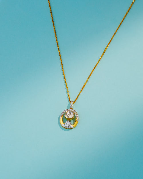 Samira Polki And Diamond Pendant