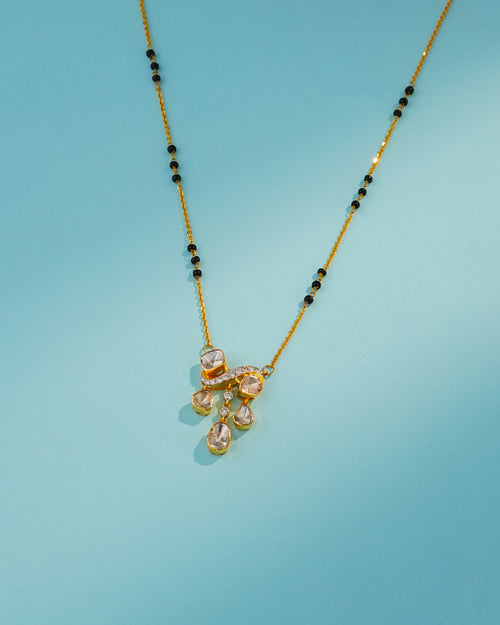 Riya Polki And Diamond Pendant